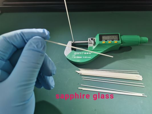 Al2o3陶磁器のサファイア ガラス棒のUltra-fine薄いdia1.0mm 0.6mmの棒は表面を重ね合わせた