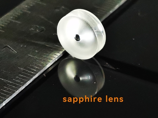ファンの定形磨かれた/つや出しされていないサファイア レンズ ガラスAl2O3の単結晶