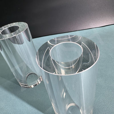 よい価格 ポリッシュした透明なサファイアチューブKY方法 カスタマイズされたサイズ Al2o3 シングルクリスタルサファイアドライブパイプ オンライン