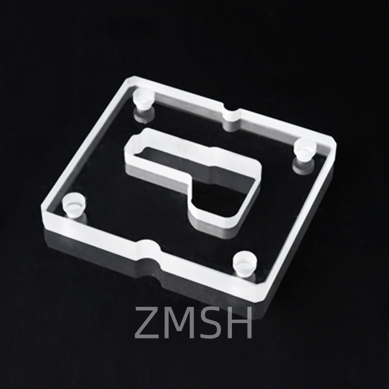 Custom Shaped Fused Quartz Plates with Through Holes Optical