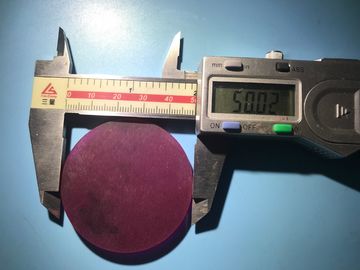 よい価格 50X2.5mmtレーザーのサファイア ガラスCr3+Dopedのルビー色のCr Al2O3の水晶基質のルビーのウエファー オンライン